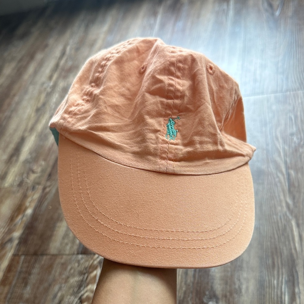 Vintage polo Ralph Lauren Orange and teal Cap baseball fall